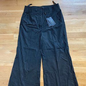 Derek Lam Pinstriped, Light weight wool, wide legged cuffed pants new w tags